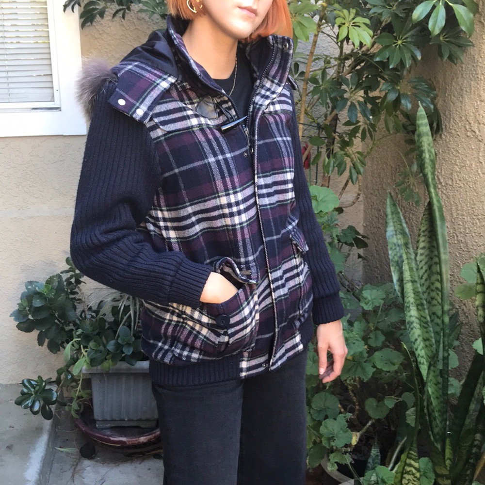 Vintage multicolored E.Lands Kids wool winter jacket